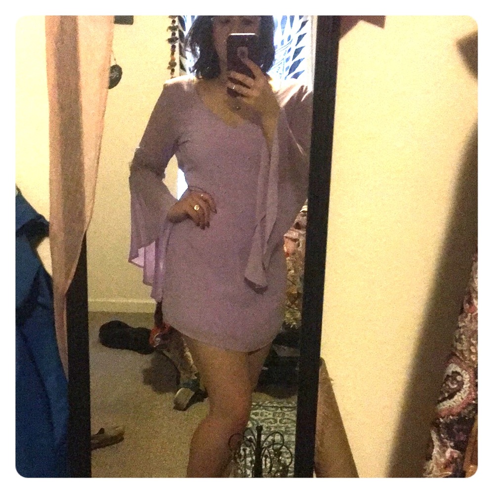 Lavender Chiffon flowey dress